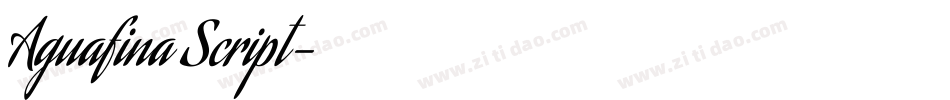 Aguafina Script字体转换